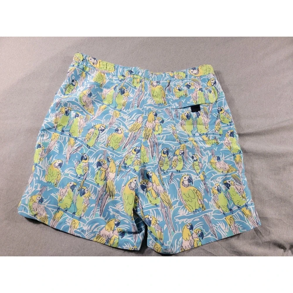 Vineyard Vines‎ Men's Small Mesh Lined Swim Trunks Macaw Parrot Bird w/ Pockets